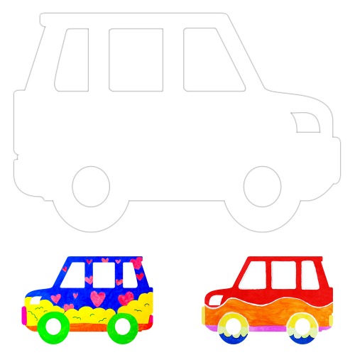 초대형 모양종이 - 자동차(SUV)